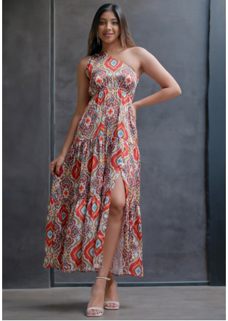 EMILIA BROWN MIX DRESS